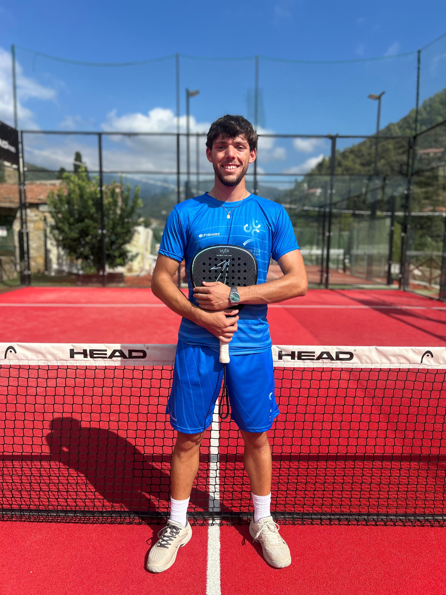 Tommaso Forneris sui campi da padel del Tennis Club Dolceacqua